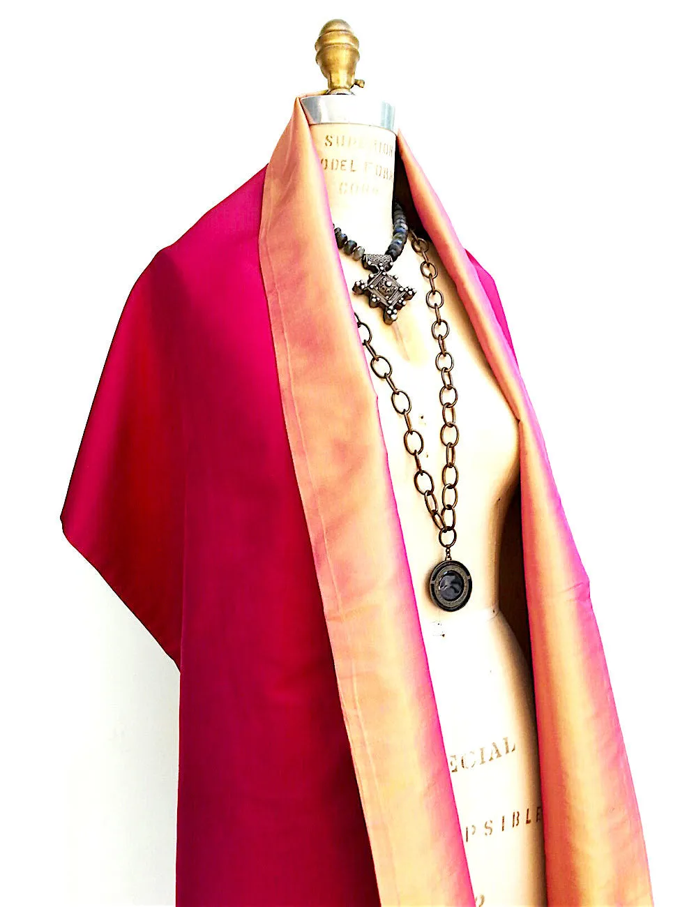 Double Sided Evening Shawl Garnet Combinations