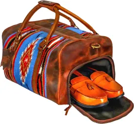 Handmade Premium Duffle leather heavy duty Gym Sports Overnight Luggage Carry On Unisex Travel Rug Wollen Bag MO8