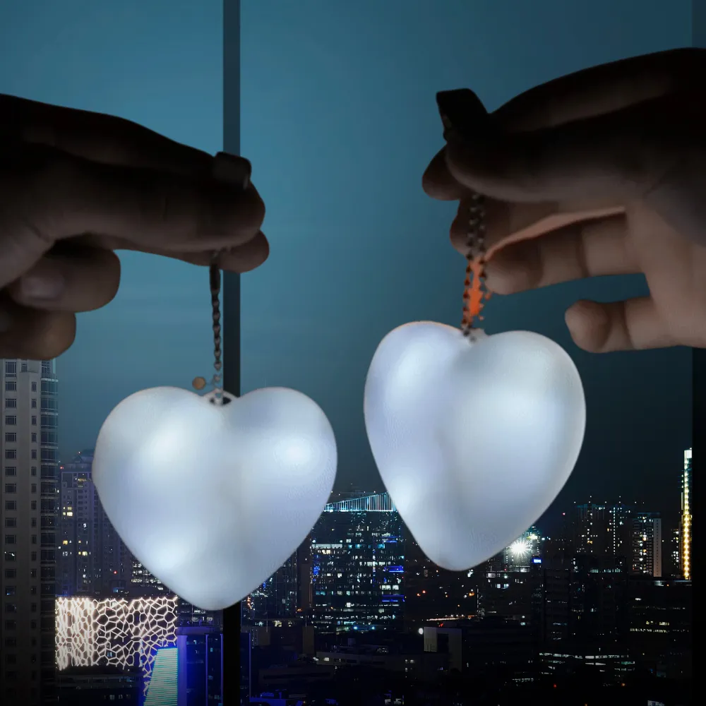 Heart or Round Shaped LED Purse Light