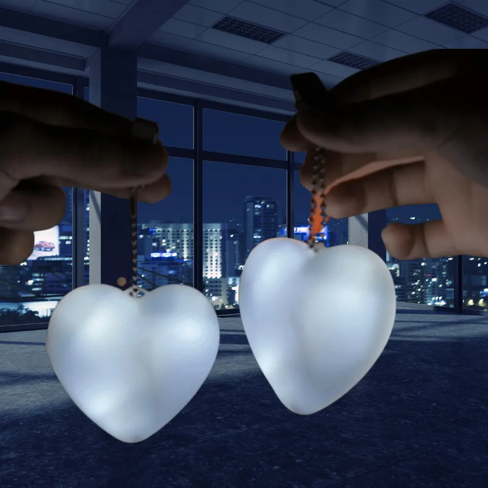 Heart or Round Shaped LED Purse Light