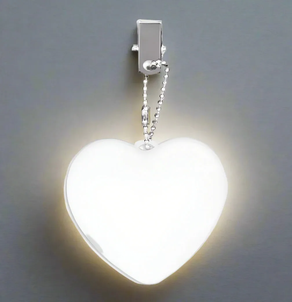 Heart or Round Shaped LED Purse Light
