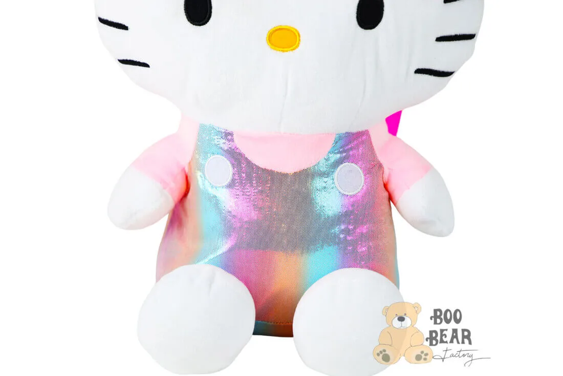 Hello Kitty Shiny Pink Plush Backpack | $29.99 | Boo Bear Factory