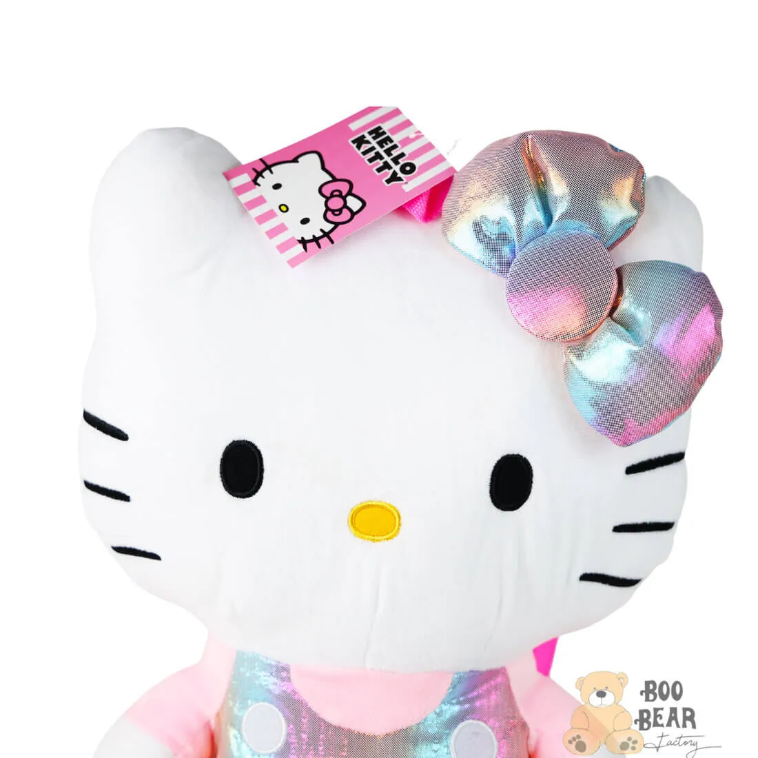 Hello Kitty Shiny Pink Plush Backpack | $29.99 | Boo Bear Factory