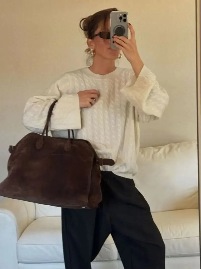 Henna | Luxe Suede Tote Bag with Timeless Elegance