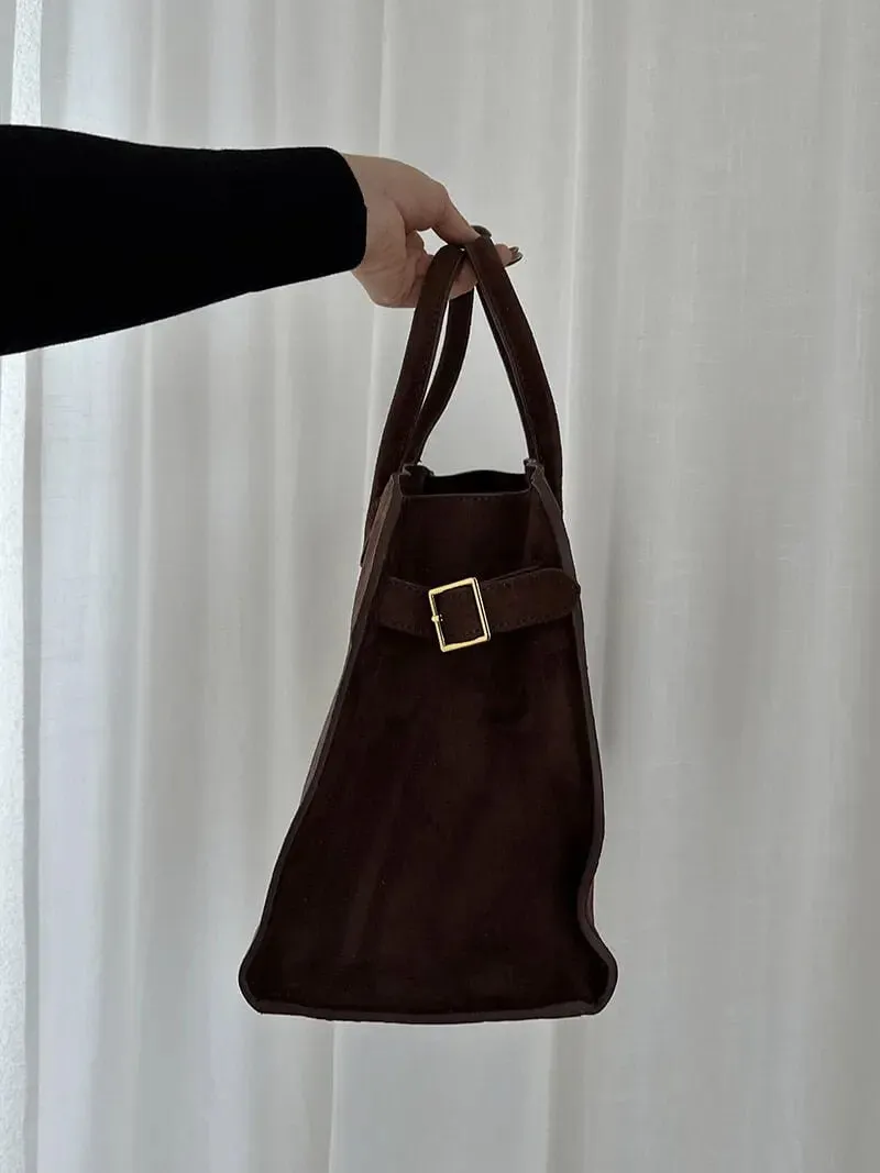 Henna | Luxe Suede Tote Bag with Timeless Elegance