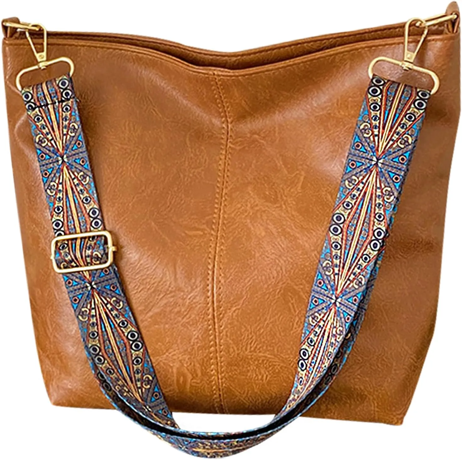 Hobo Bags for Women Crossbody Bag Guitar Strap Purse Vegan Leather Shoulder Handbags Boho Purses Tote Bucket Bag