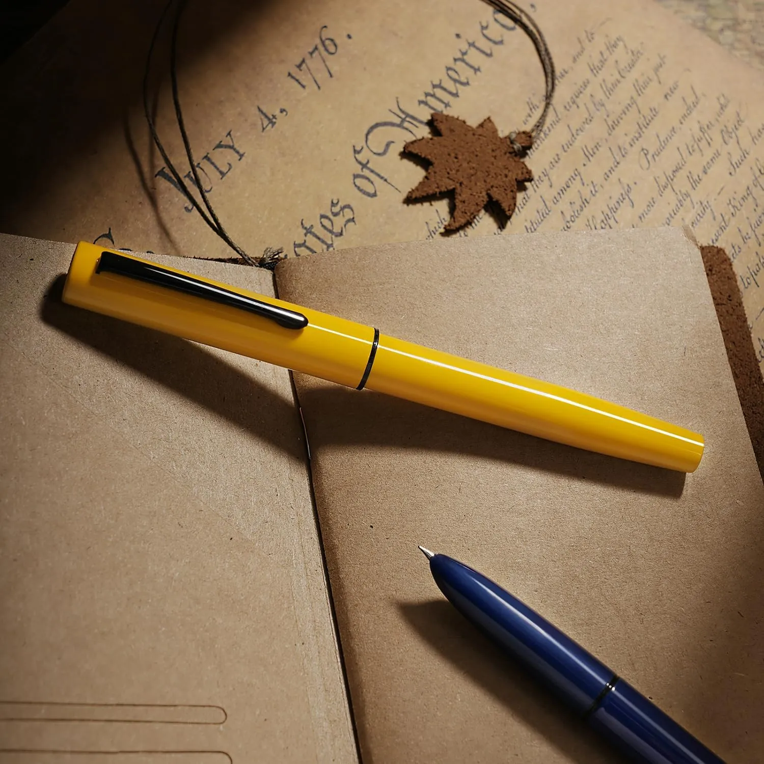 Hongdian C1 Fountain Pen Extra Fine Nib, Dark Green & Classic Retro Design Metal Pen with Ink Converter