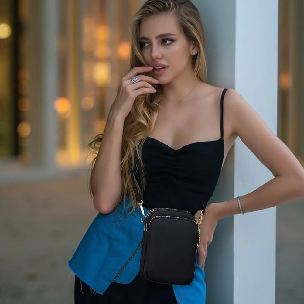 JANKS Small Crossbody Bag for Women Mini Cell Phone Bag Travel Pouch Wallet Purses Adjustable Over Shoulder Strap