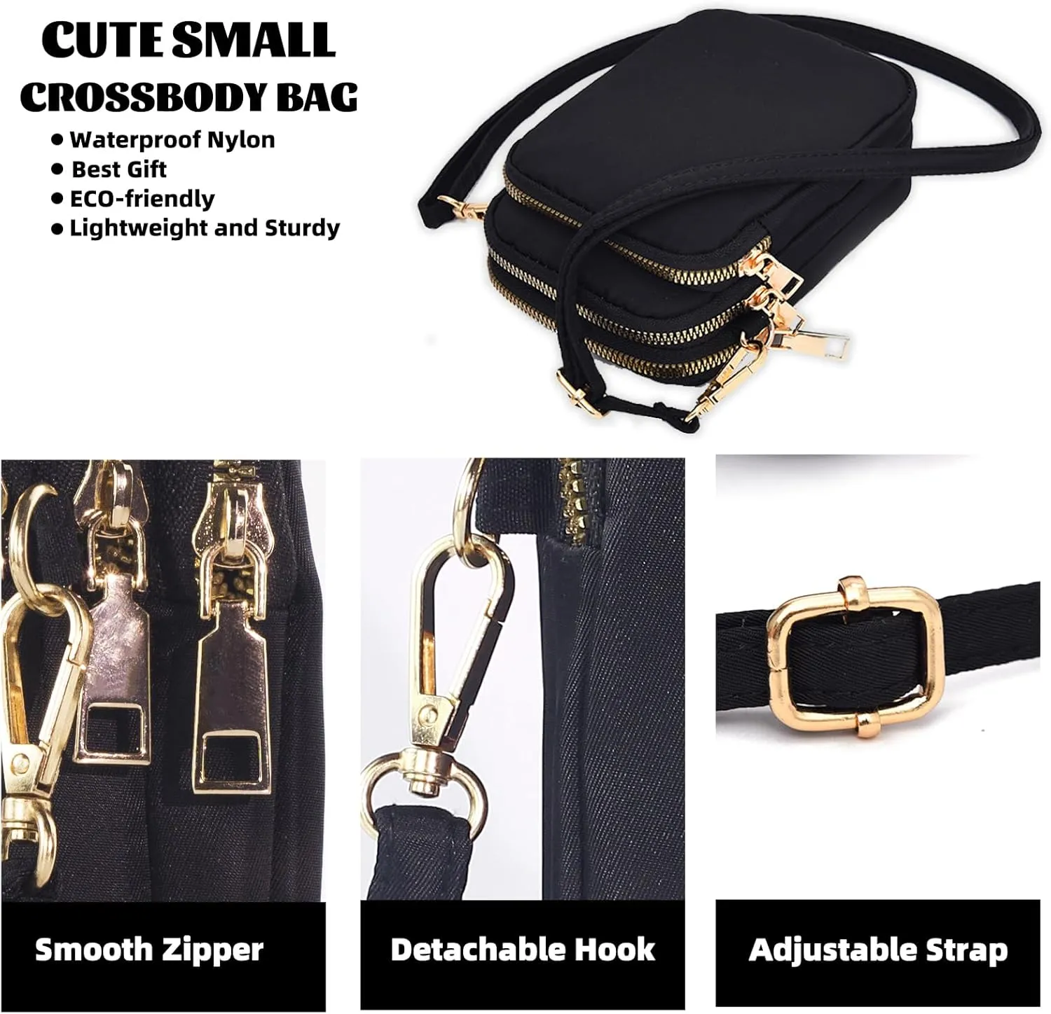 JANKS Small Crossbody Bag for Women Mini Cell Phone Bag Travel Pouch Wallet Purses Adjustable Over Shoulder Strap