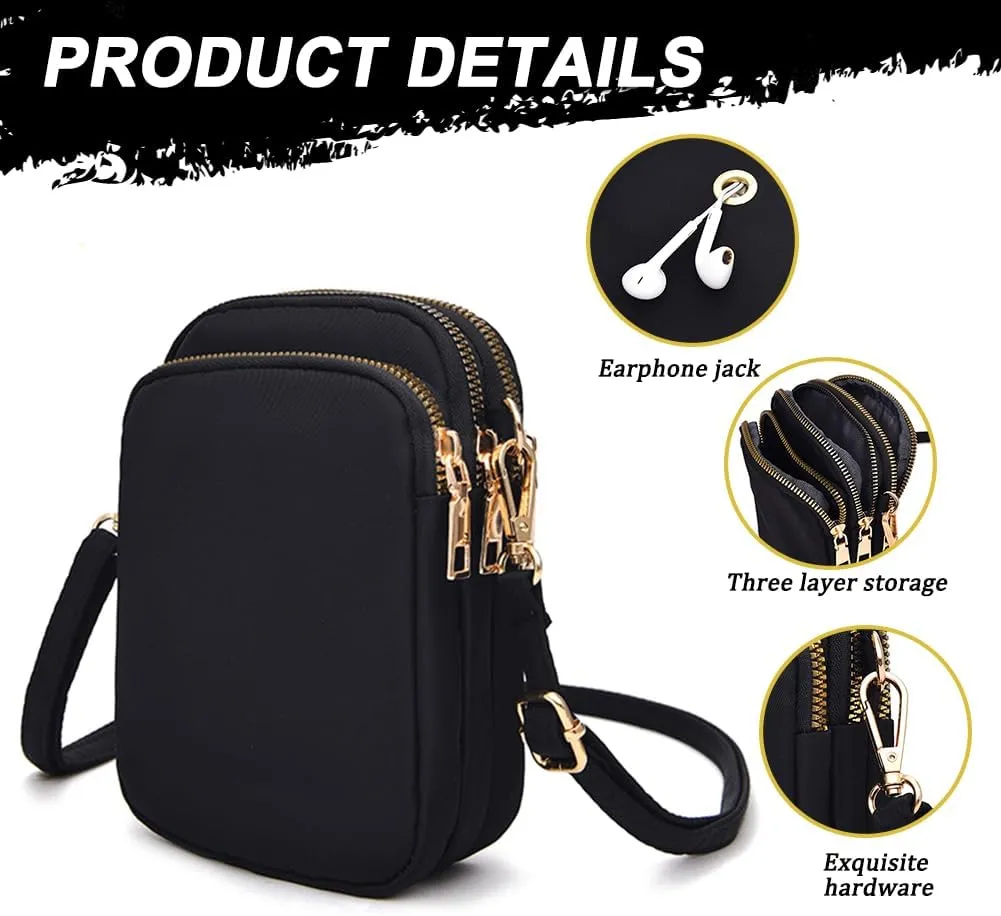 JANKS Small Crossbody Bag for Women Mini Cell Phone Bag Travel Pouch Wallet Purses Adjustable Over Shoulder Strap