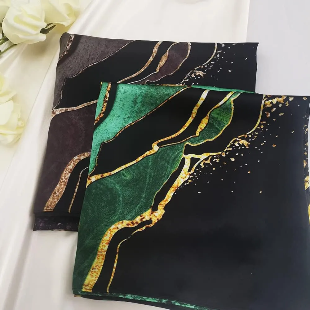 Julunar Silk Like Head Scarf for Women - Satin Large Hair Scarves - 35" Square Silk Hair Wrap for Sleeping with Gift Packed