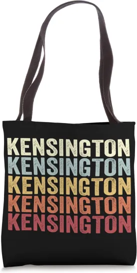 Kensington California Kensington CA Retro Vintage Text Tote Bag