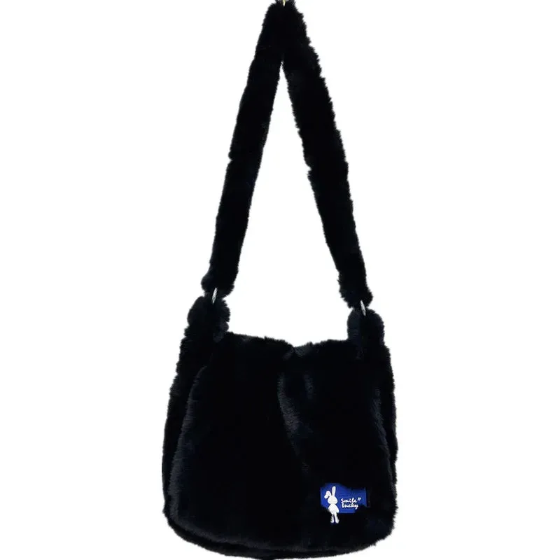 Lady Glams 2024 Y2K Faux Fur Designer Bag - Unleash Your Style with Plush Luxury