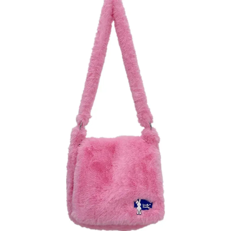 Lady Glams 2024 Y2K Faux Fur Designer Bag - Unleash Your Style with Plush Luxury