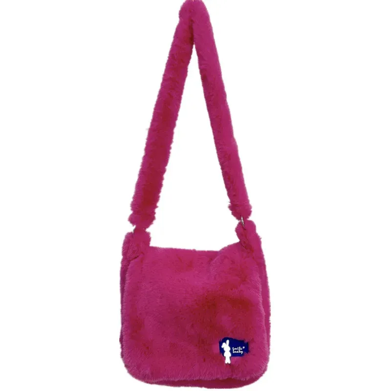 Lady Glams 2024 Y2K Faux Fur Designer Bag - Unleash Your Style with Plush Luxury