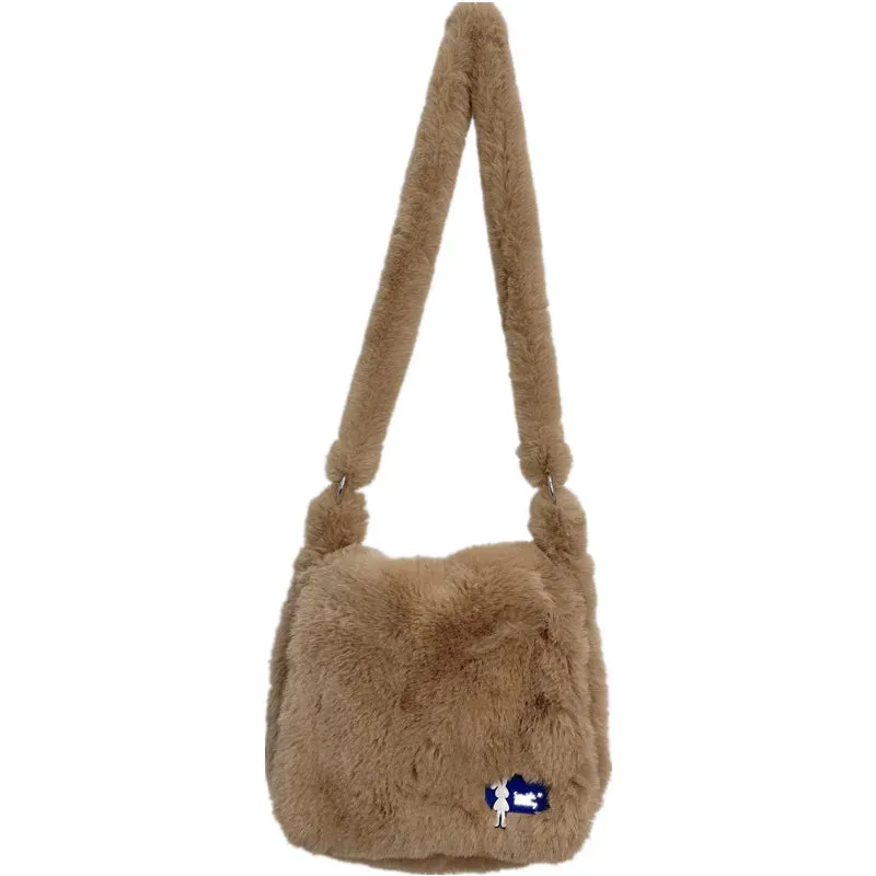 Lady Glams 2024 Y2K Faux Fur Designer Bag - Unleash Your Style with Plush Luxury