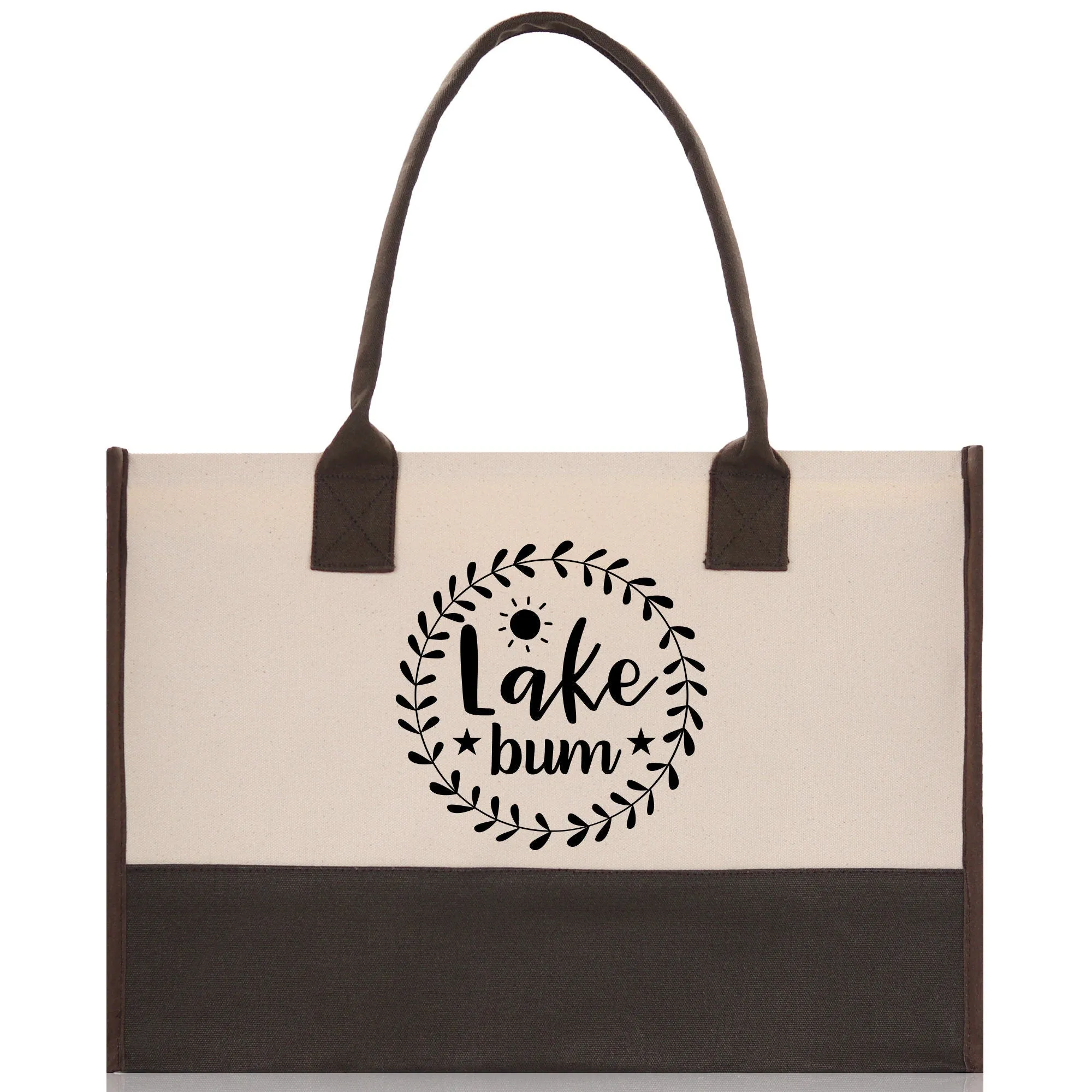 Lake Bum Cotton Canvas Chic Tote Bag Lake Lover Gift Tote Bag Laker Tote Outdoor Tote Weekender Tote Camper Tote Multipurpose Tote