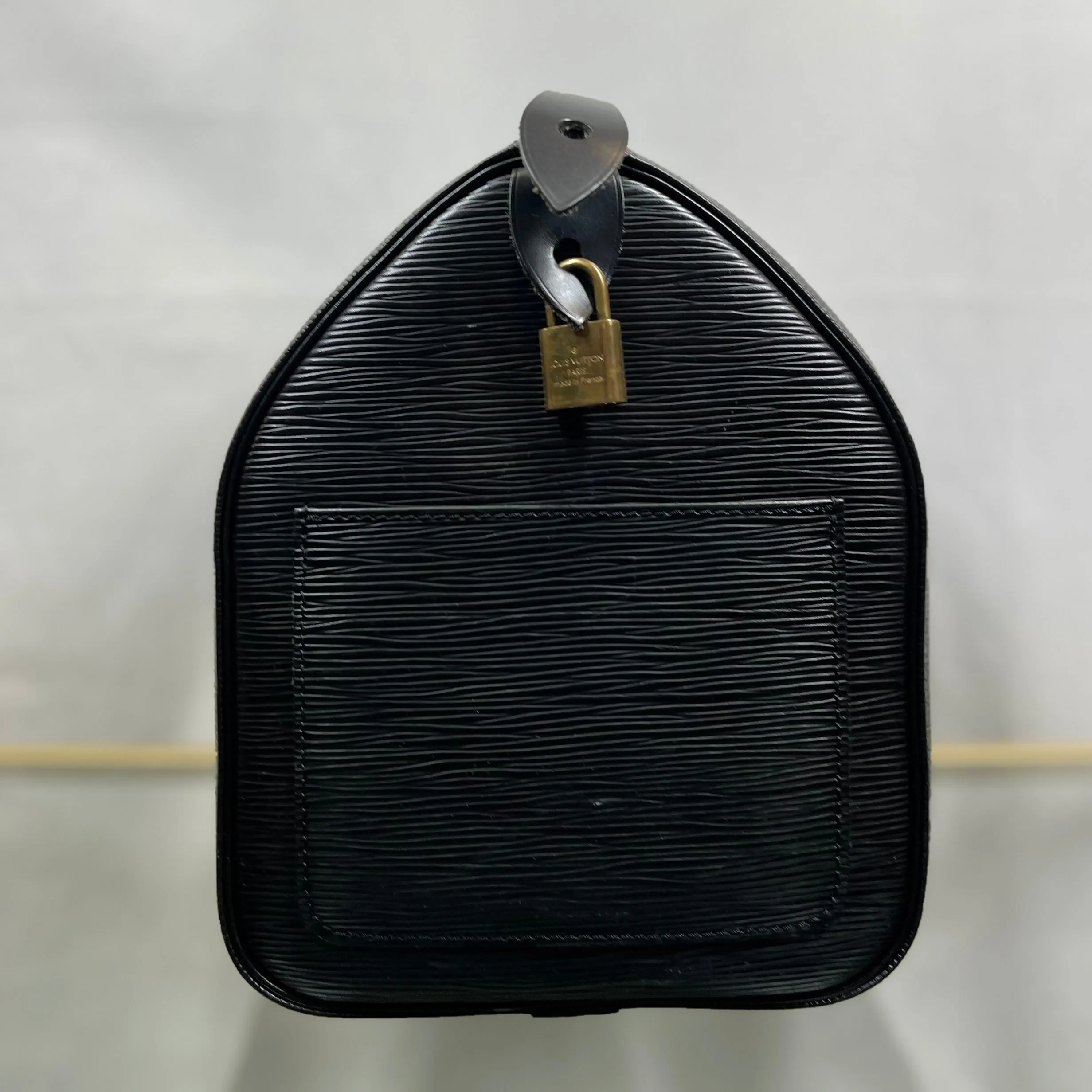 LOUIS VUITTON Speedy 30 Black Epi Leather Satchel Bag