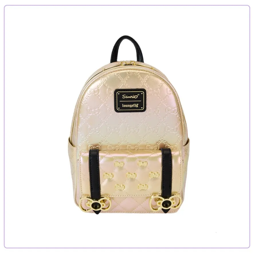 Loungefly Sanrio 50th Anniversary Metallic Gold Mini Backpack