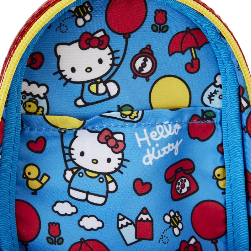 Loungefly Sanrio Hello Kitty 50th Anniversary Coin Bag Metallic Stationery Mini Backpack Pencil Case