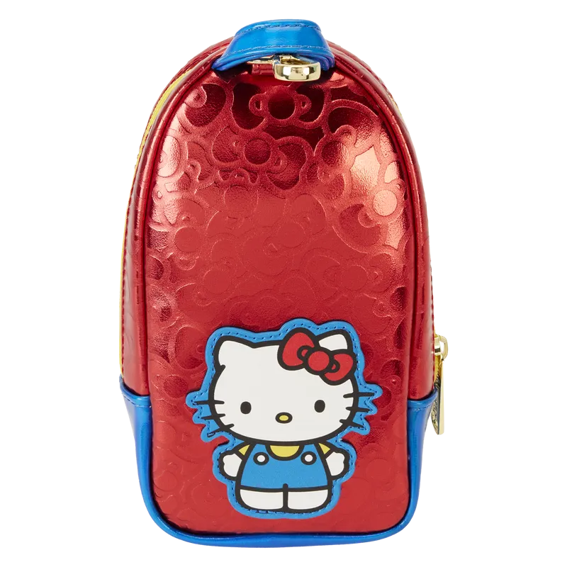 Loungefly Sanrio Hello Kitty 50th Anniversary Coin Bag Metallic Stationery Mini Backpack Pencil Case
