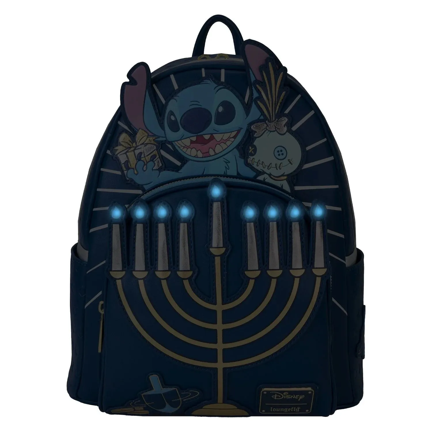 Loungefly x Disney Stitch Hanukkah Menorah Light Up Mini Backpack