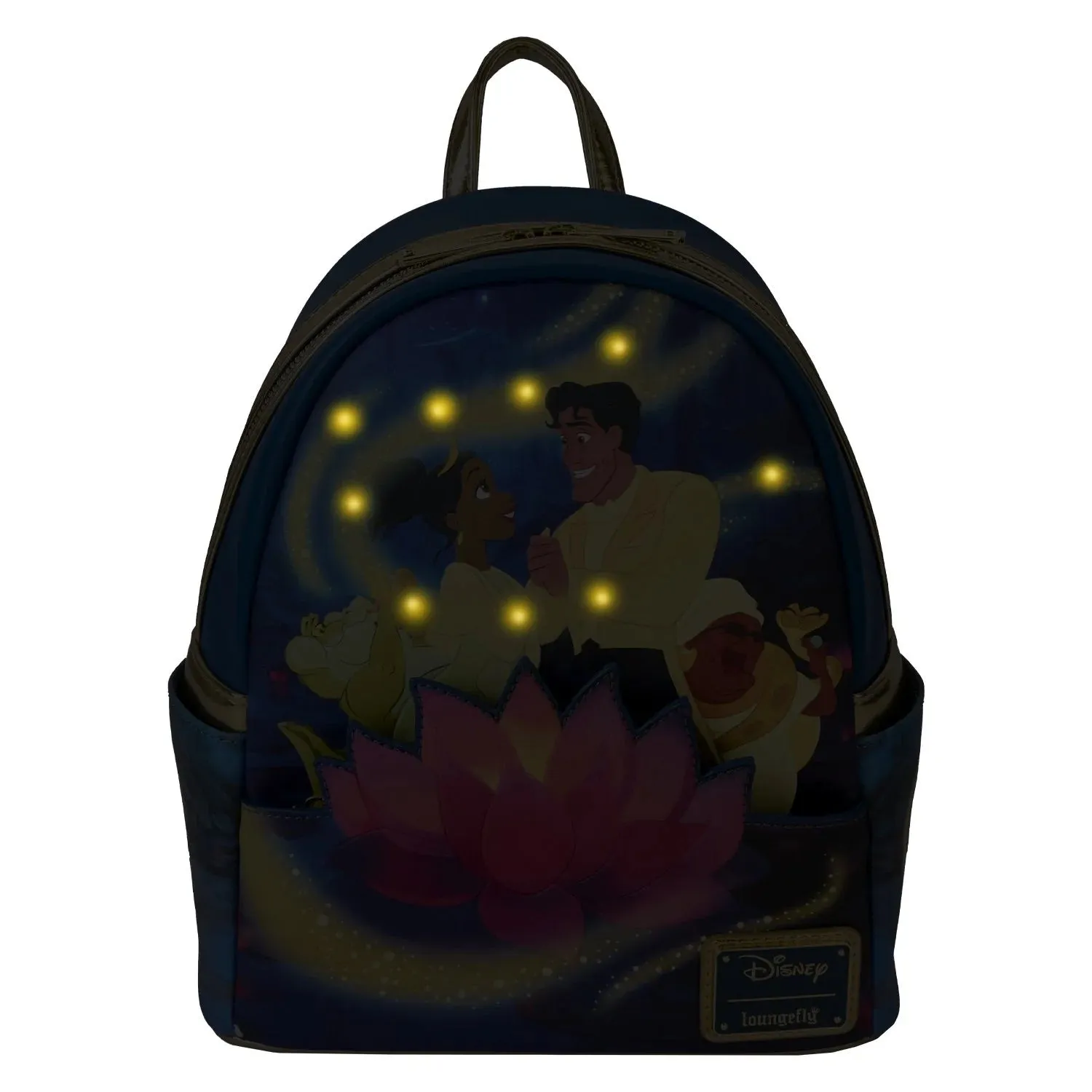 Loungefly x Disney The Princess And The Frog 15th Anniversary Tiana & Naveen Glow Mini Backpack
