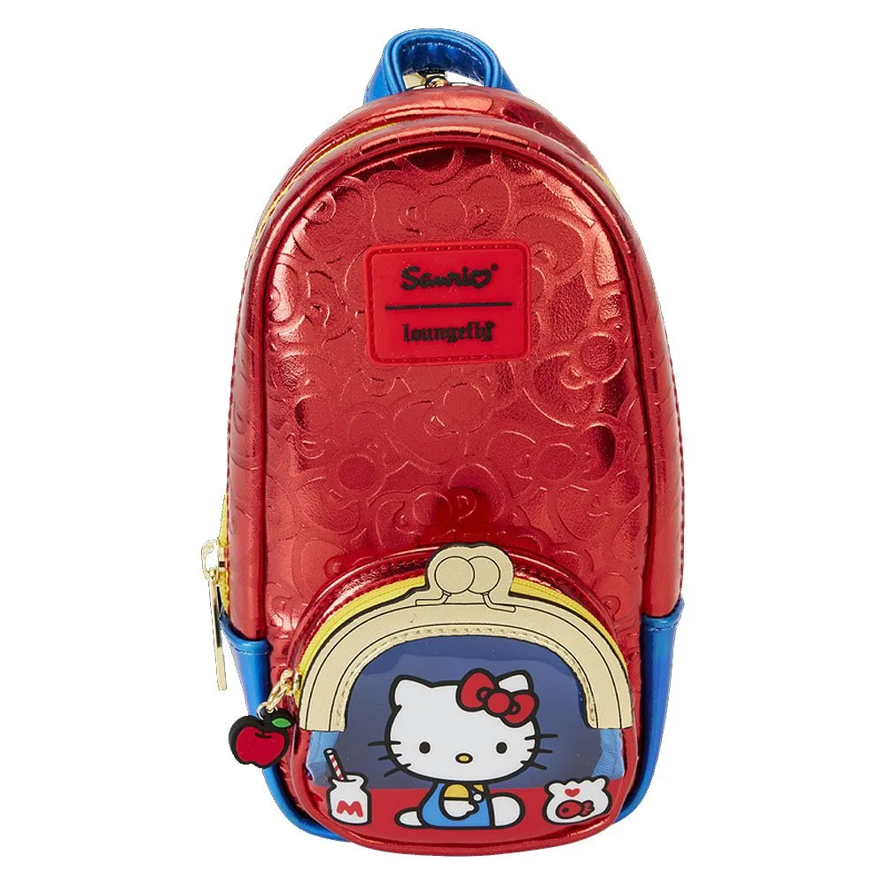 Loungefly x Sanrio Hello Kitty 50th Anniversary Coin Bag Metallic Stationery Mini Backpack Pencil Case