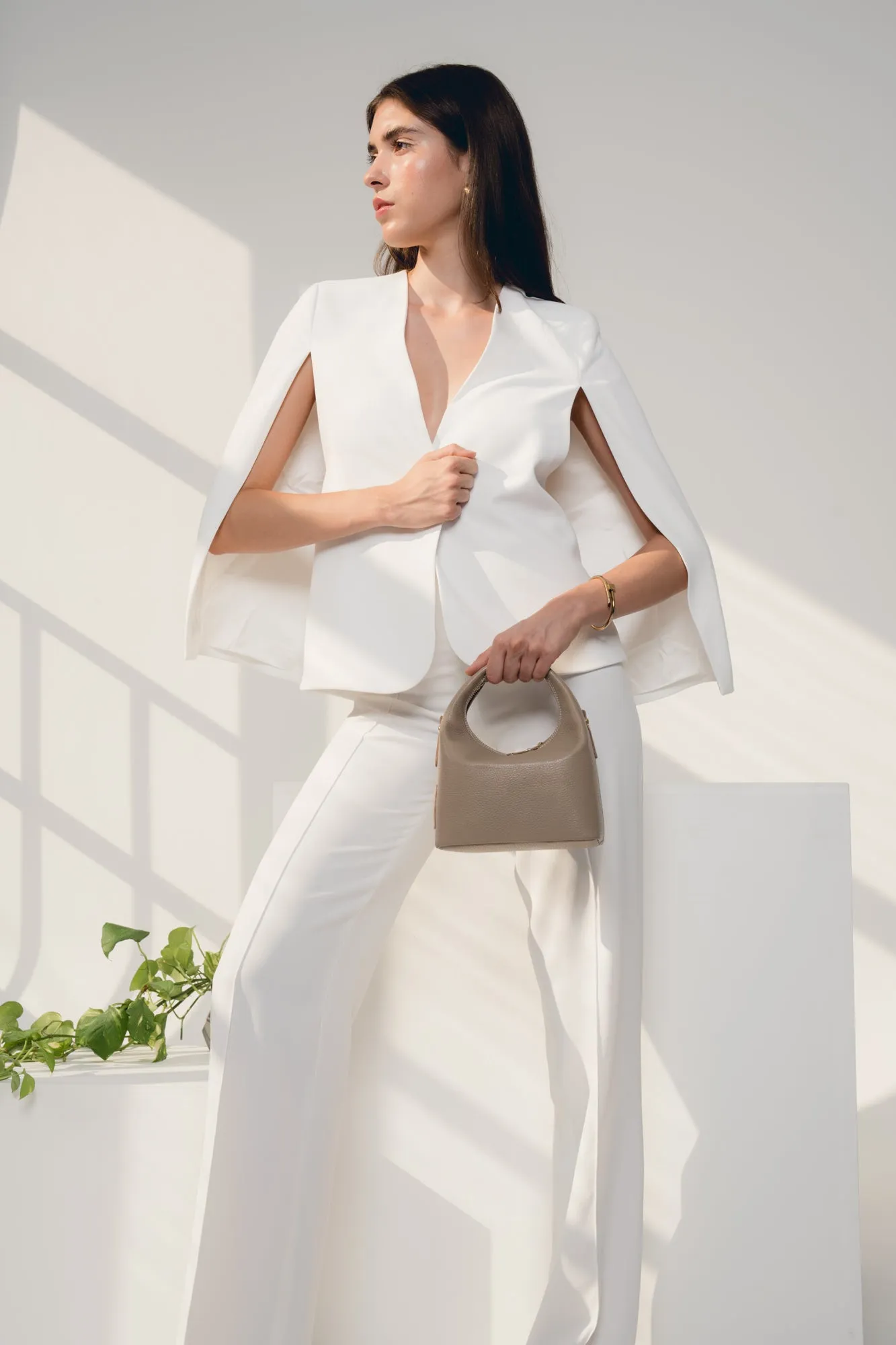 Maggie Leather Handbag - Biscotti