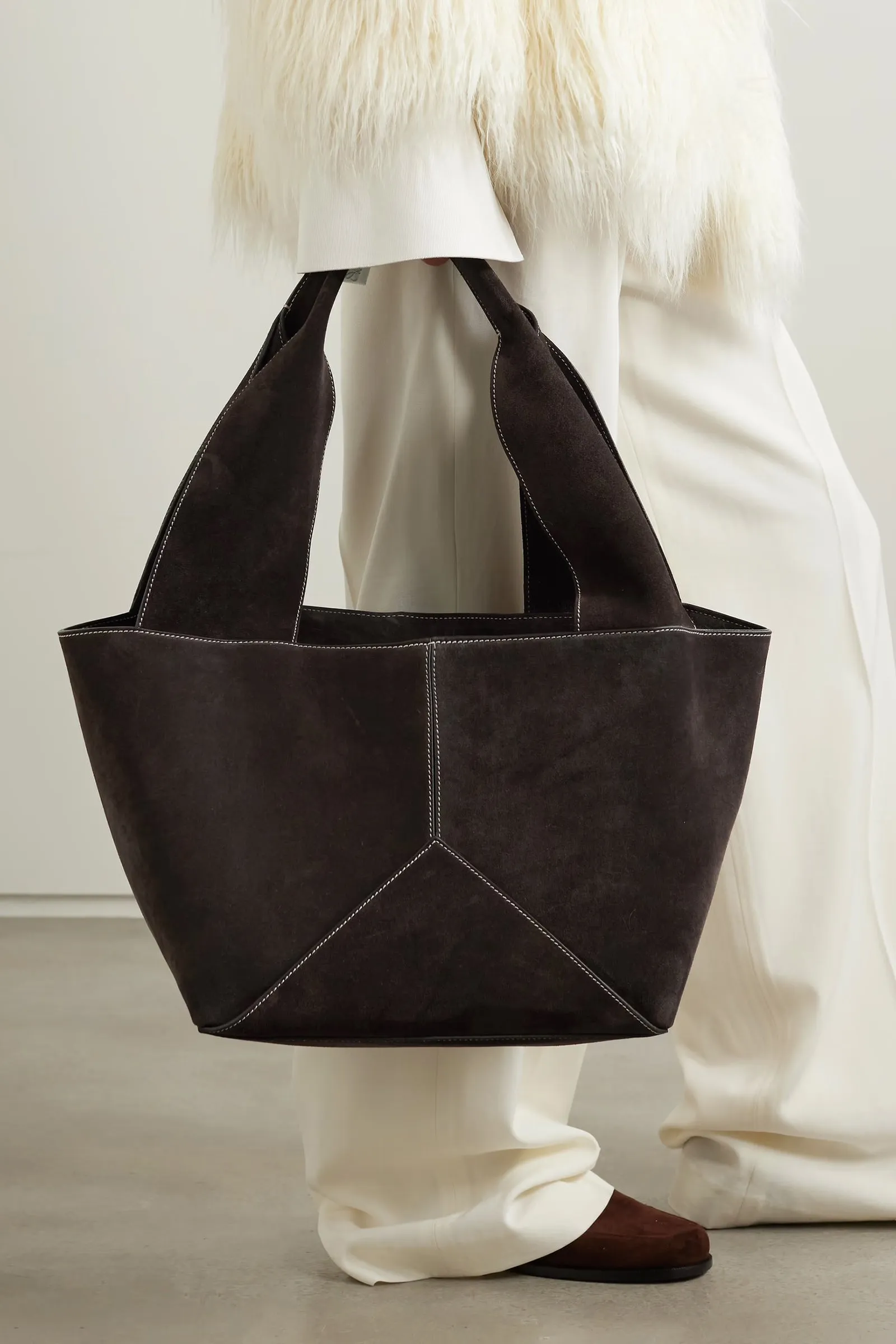 Market Weekend Medium Suede Tote