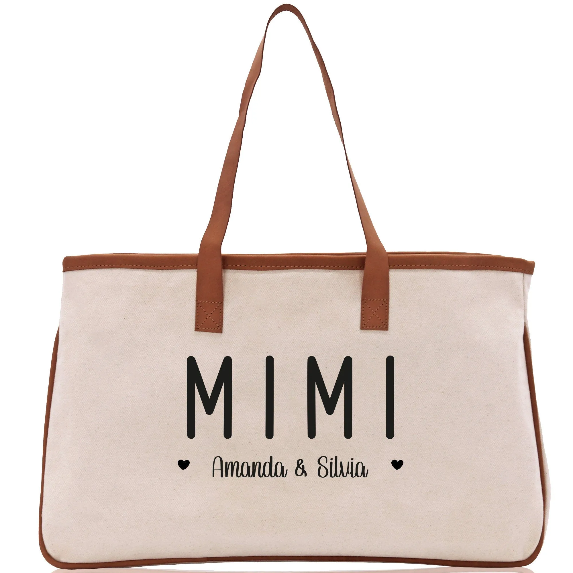 Mimi Grandchild Kids Names Custom Grandma Tote Bag Grandma's Getaway Bag Gigi Bag Personalized Grandma Gift Bag Shopping Bag Mother Day Gift