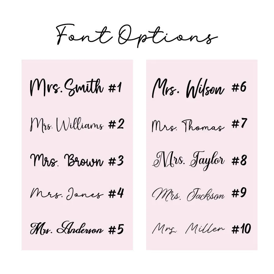 Mrs. Last Name XL Tote Bag Personalized Wedding Tote Bridal Shower Gift Honeymoon Gift Custom Wedding Gift Bridesmaid Gift (WTB1006)