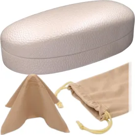 MyEyeglassCase Hard Sunglasses case - Women Glasses Case Holder - Large Durable Eyeglass Case Hard Shell with Pouch & Cloth