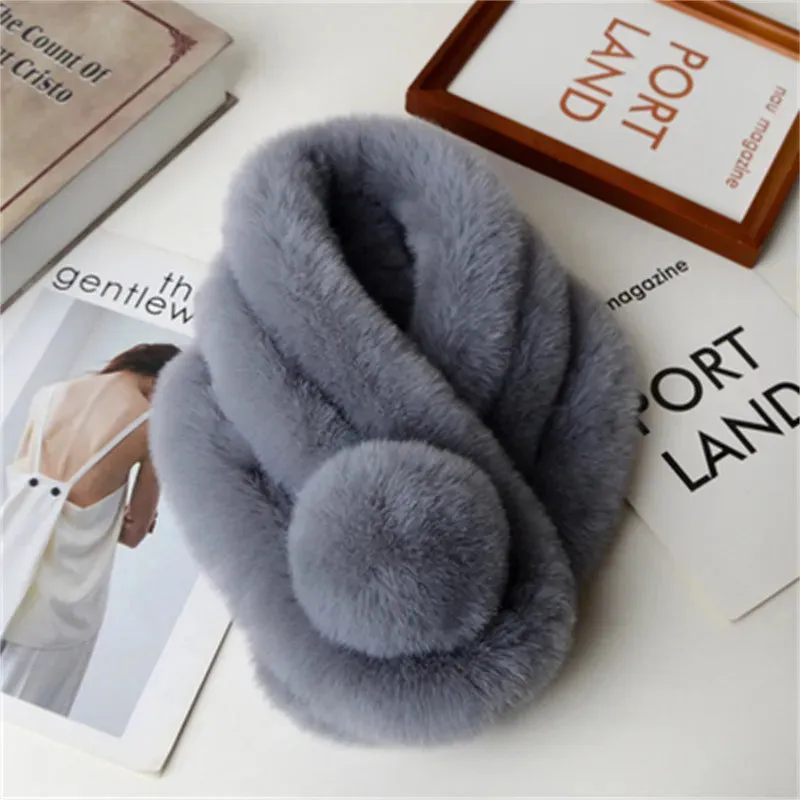 New Faux Fur Rabbit Scarf