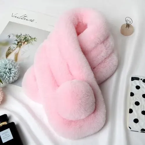 New Faux Fur Rabbit Scarf