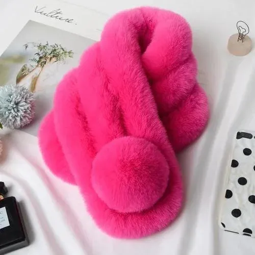 New Faux Fur Rabbit Scarf