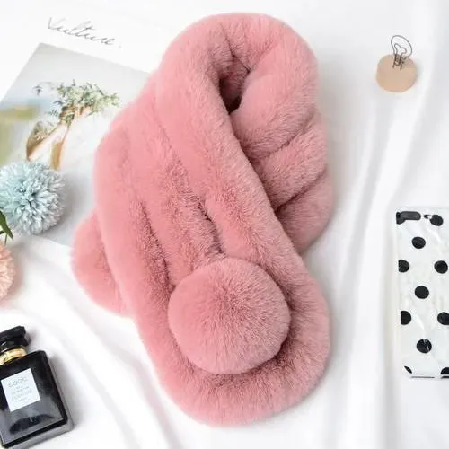 New Faux Fur Rabbit Scarf