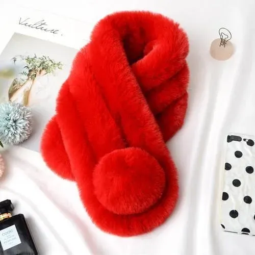 New Faux Fur Rabbit Scarf