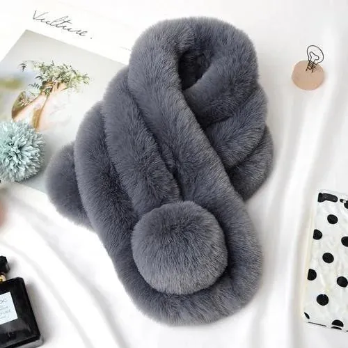 New Faux Fur Rabbit Scarf