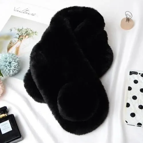 New Faux Fur Rabbit Scarf