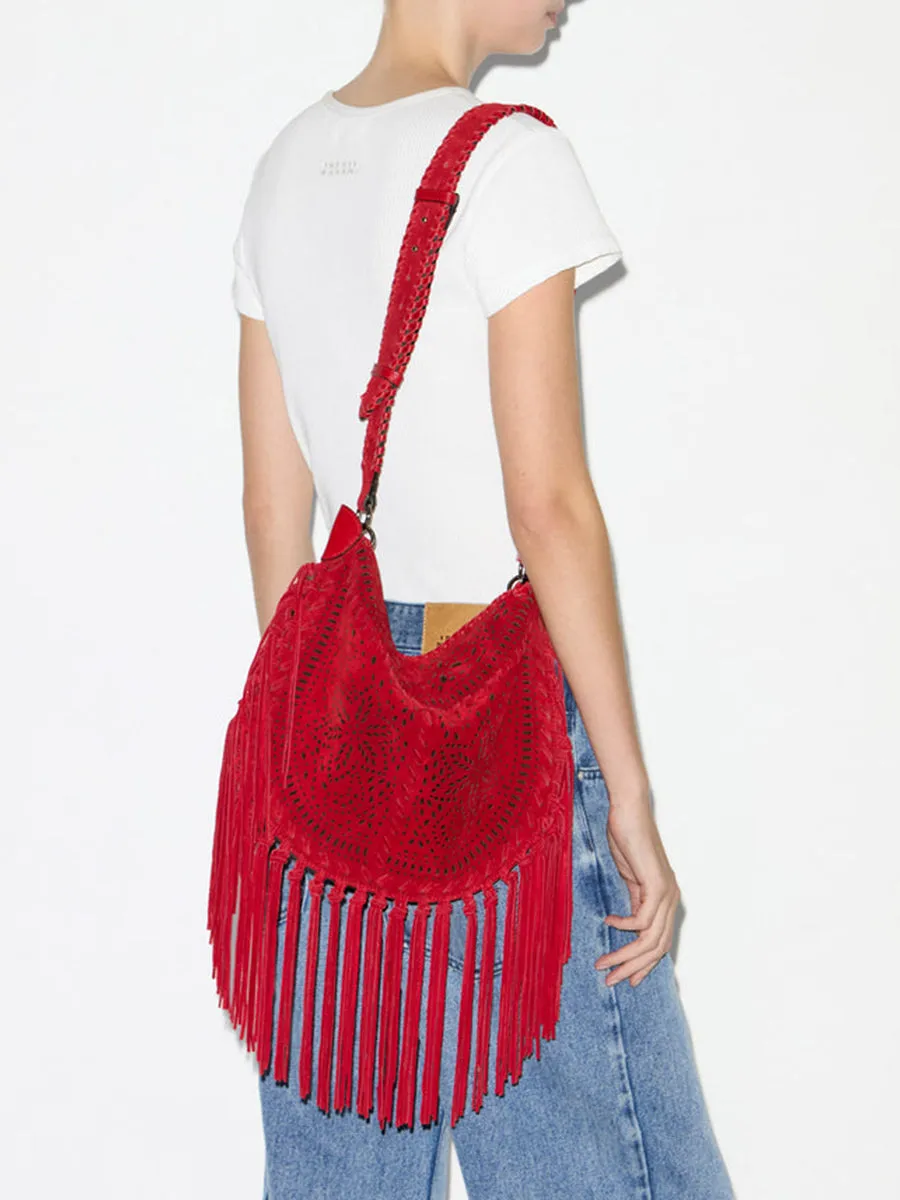 Oskan Soft Fringe Bag in Red