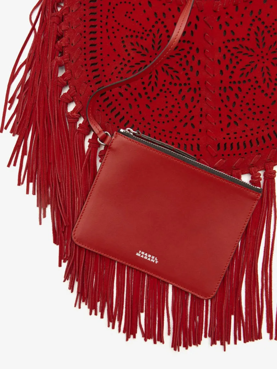 Oskan Soft Fringe Bag in Red