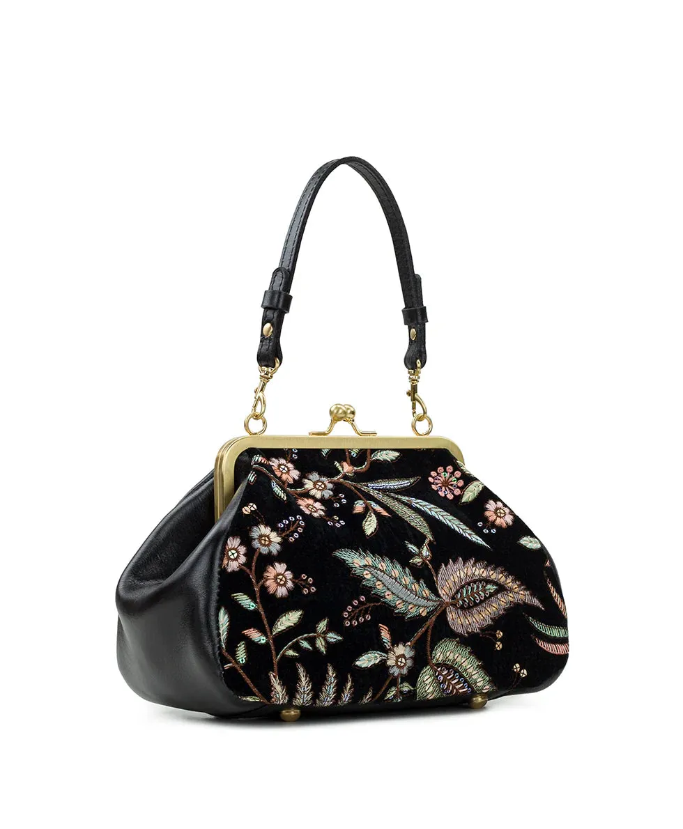 Patricia Nash Annie Frame Velvet Jacquard Crossbody Handbag
