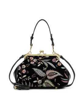 Patricia Nash Annie Frame Velvet Jacquard Crossbody Handbag
