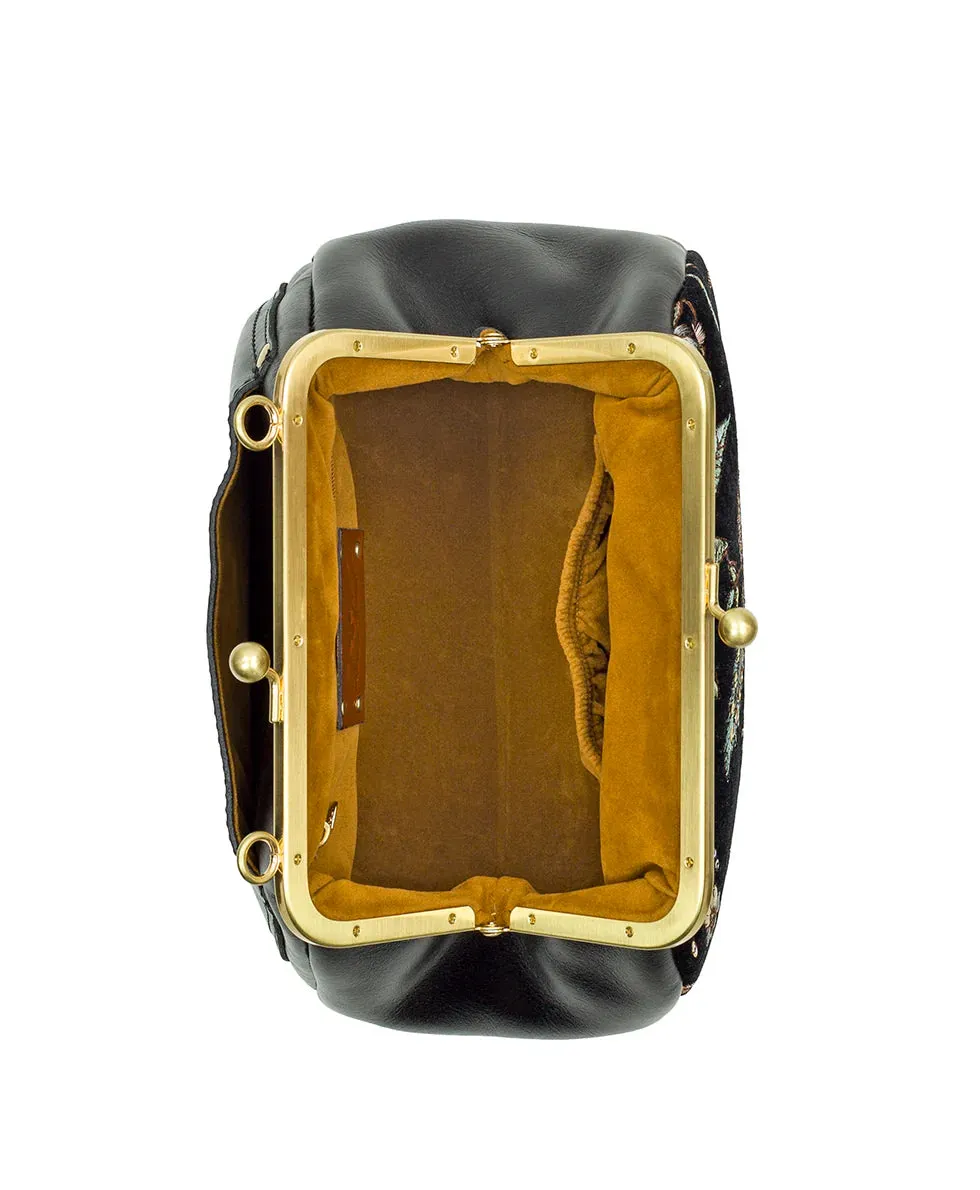 Patricia Nash Annie Frame Velvet Jacquard Crossbody Handbag