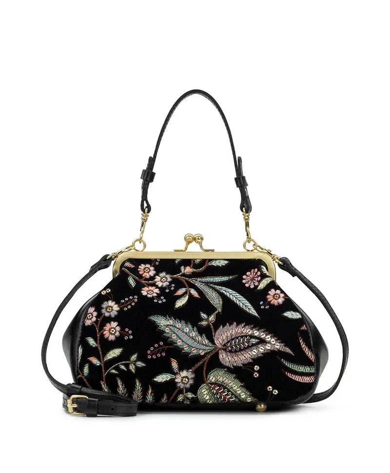 Patricia Nash Annie Frame Velvet Jacquard Crossbody Handbag