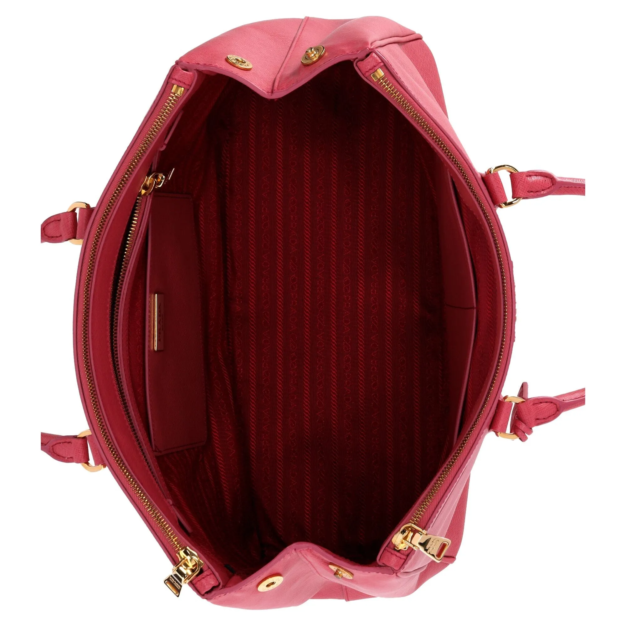 Prada Large Galleria Hand Bag in Pink Saffiano Leather