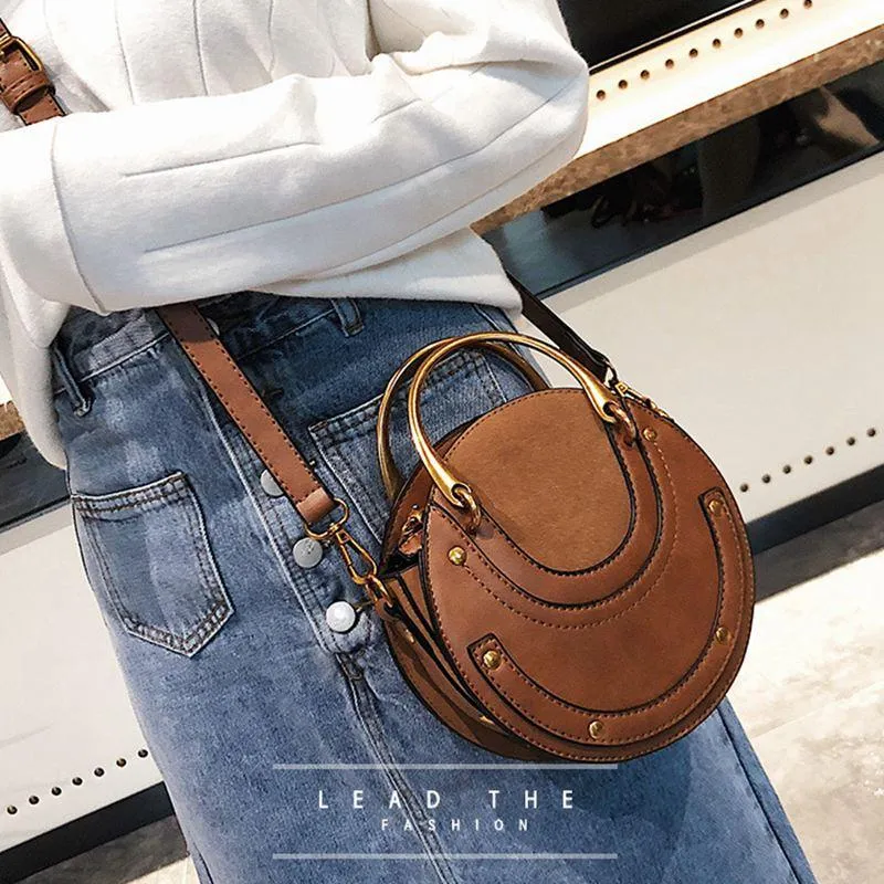 Retro Vintage Style Round Classic Shoulder Bag