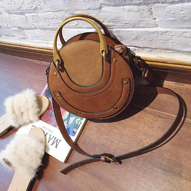 Retro Vintage Style Round Classic Shoulder Bag