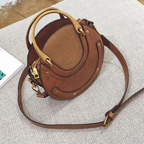 Retro Vintage Style Round Classic Shoulder Bag
